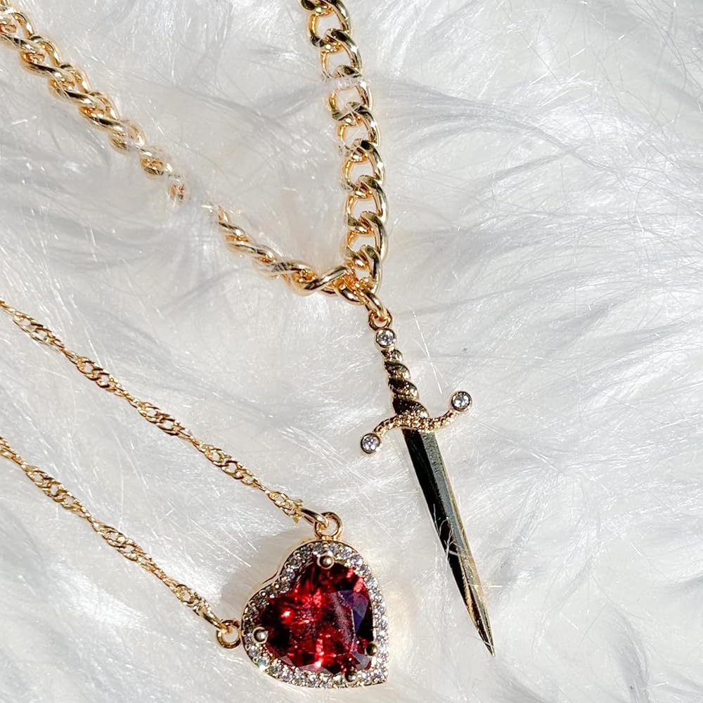 CADENAS DE PAREJA CORAZON CON ESPADA IRON PROMISE®
