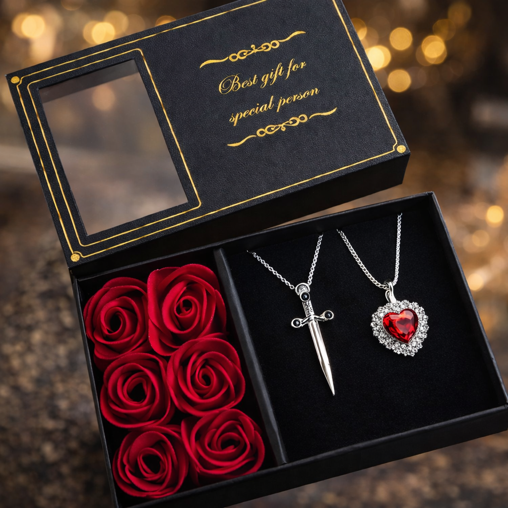 CAJA DE LUJO FLORES ROSAS ETERNAS