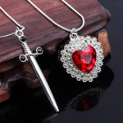 CADENAS DE PAREJA CORAZON CON ESPADA IRON PROMISE®